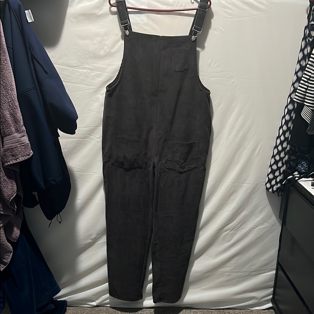 Black Overalls with Pockets